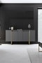 Hanah Home Conjunto de muebles de salón Luxe, Antracita y Oro